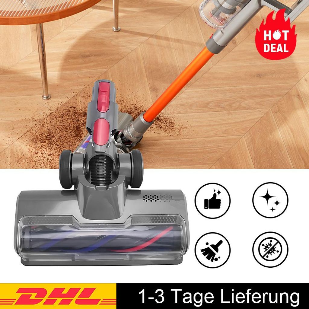 Vakuumaufsatz für Dyson V7 V8 V10 V11 V15, Ersatzteile mit 5 LEDs