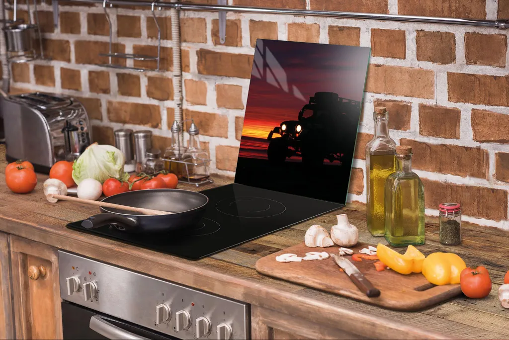 Tagliere in Vetro 45x52 per Camper e Van - Coprifuoco Resistente - 5