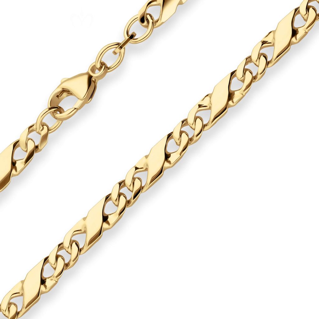 4,9mm Armband Dollarkette Goldarmband Armschmuck aus 333 Gold Gelbgold 21cm