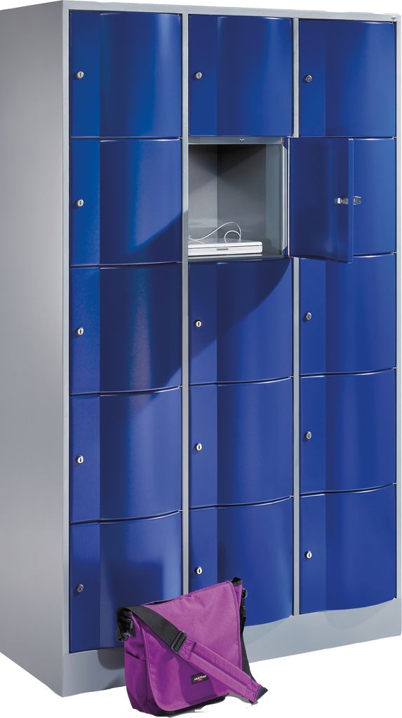 C+P Schließf.schrank 8570372S10014 15Fächer 1950x1150x540mm lgr/ebl