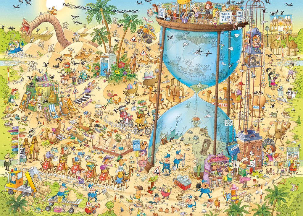 HEYE Puzzle Mad Zoo: Esposizione nel deserto 1000 pezzi Immagine del prodotto 