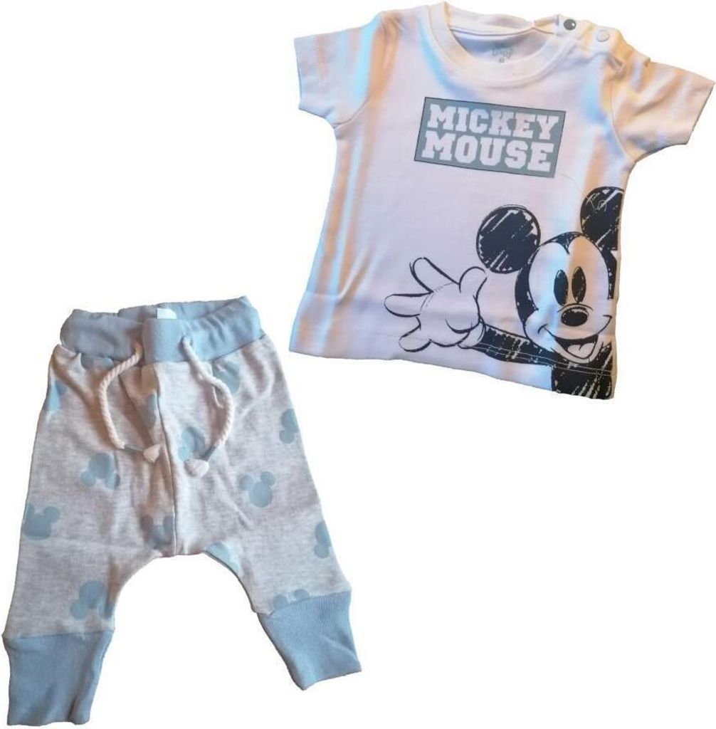 Baby Set Kurzarm- Shirt & lange Hose, mit Mickey Mouse Motiv, 68
