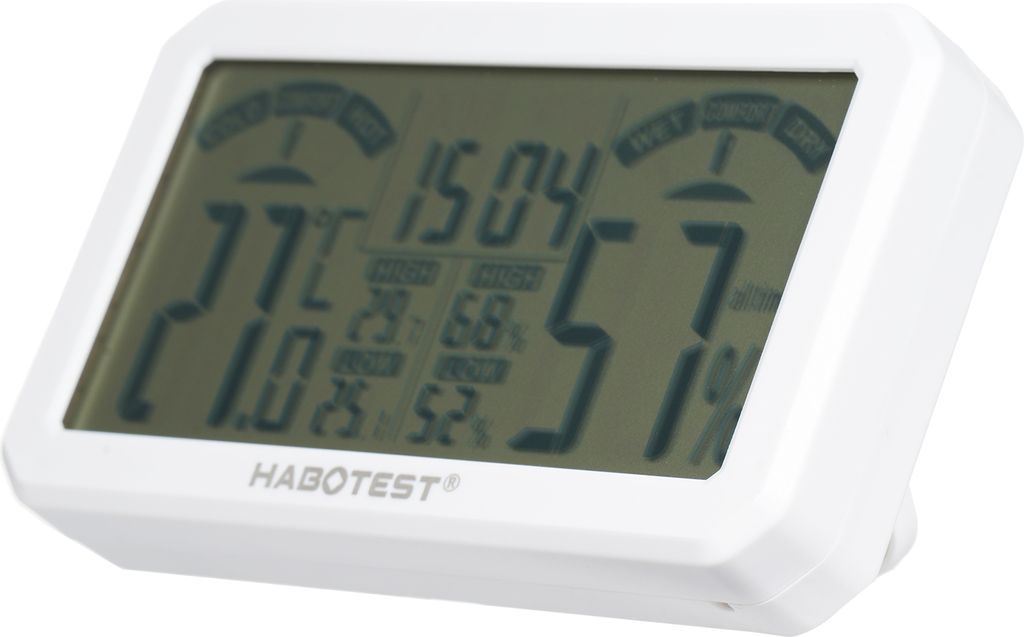 HABOTEST Mini-Digital-Hygrometer und Thermometer, Innen-Feuchtigkeitsmesser, Raumtemperatursensor mit St?nder und Loch, Temperatur- und Luftfeuchti...