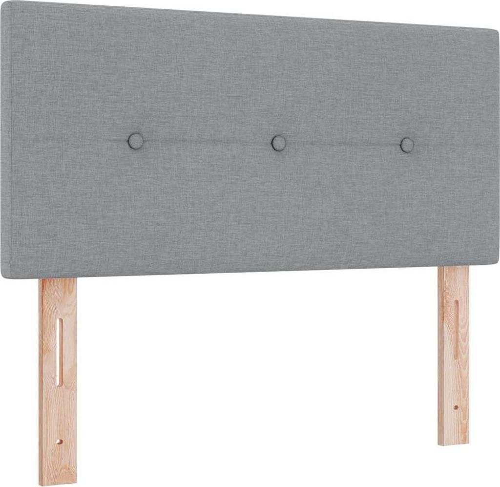 Höhenverstellbares Kopfteil mit Kopfteil Hellgrau 90 cm Stoff