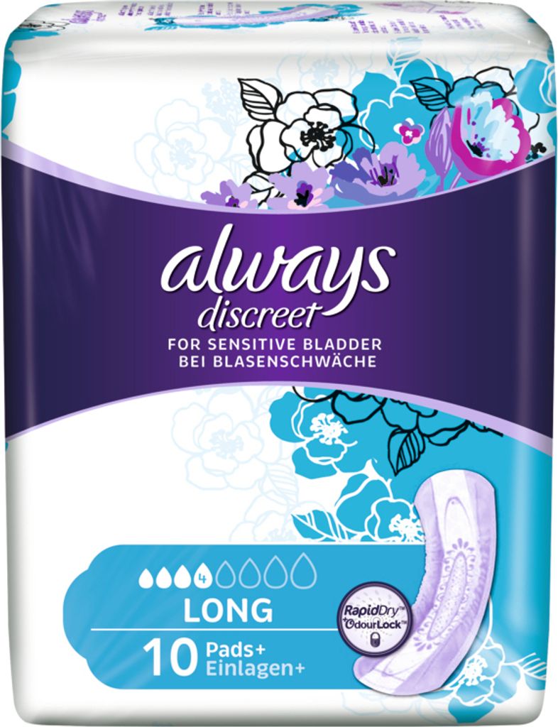 always discreet Inkontinenz-Einlage Long 10 Produktbild 