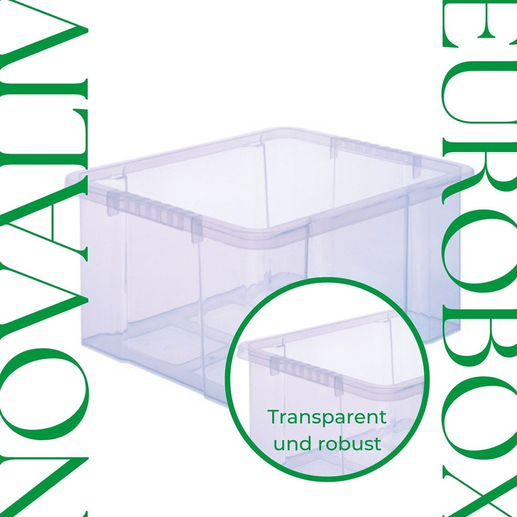 Novaliv 8x Aufbewahrungsboxen mit Deckel Groß 45L Anthrazit Produktbild 