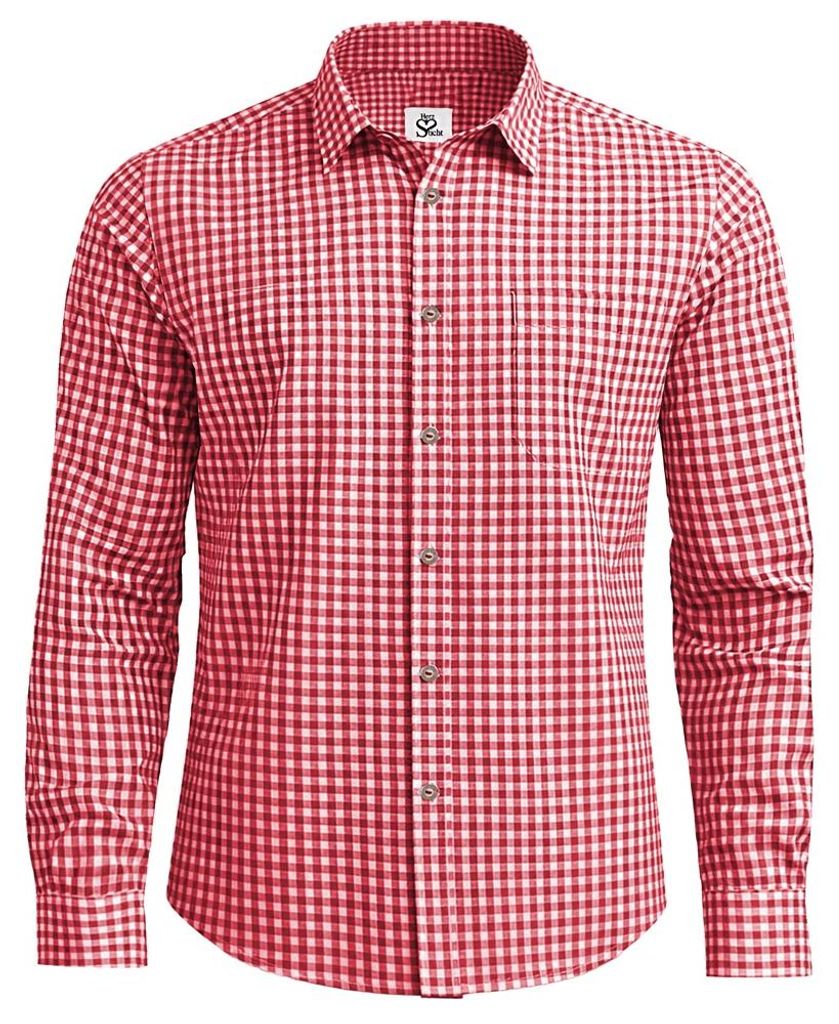 HerzSticht Herren kariertes Trachtenhemd (Modell: Hocheck) Produktbild 