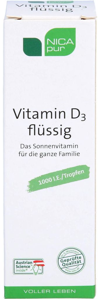 NICApur Vitamin D3 flüssig für die ganze Familie, 25 ml Produktbild 