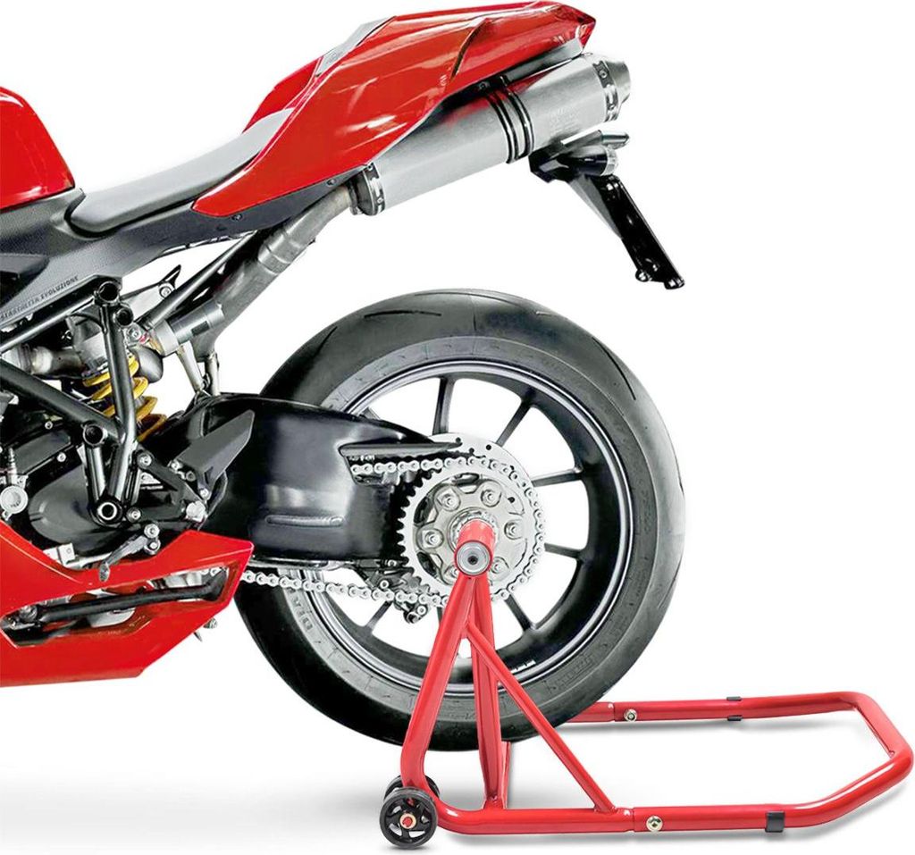Einarm Montageständer für Ducati 1198 09-11 Rot Hinterrad Single Cl