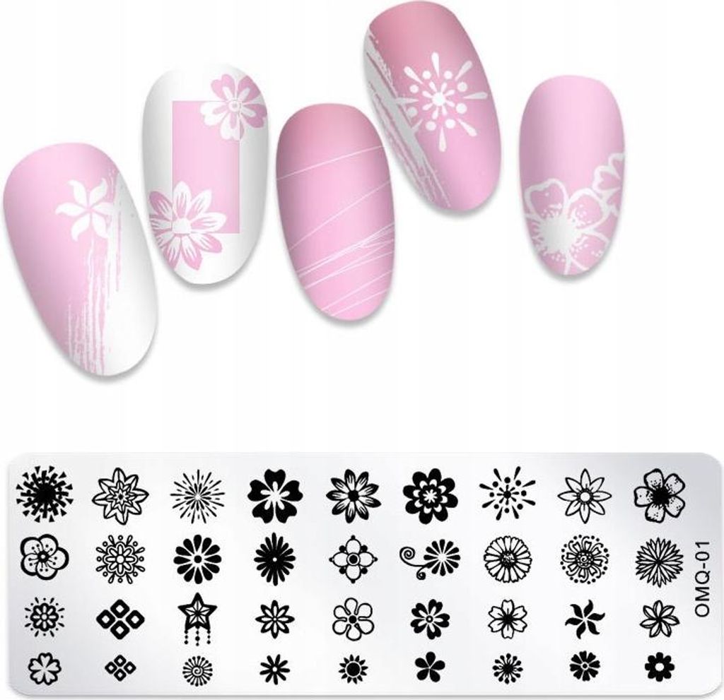 Stempelplatte für Nail Art OMQ-01