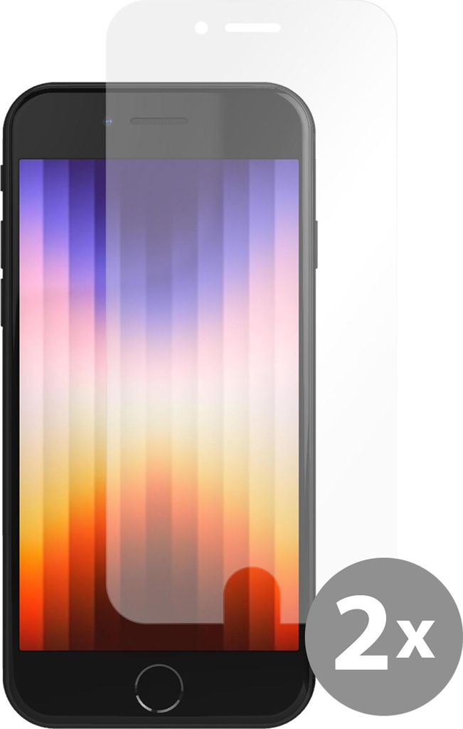Cazy Displayschutzfolie geeignet für iPhone SE (2022 / 2020) - Displayschutzfolie Gehärtetes Glas - 2 Stück