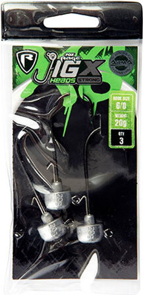 Fox Rage Jig head X - Strong - 3 Jighaken, Größe/Gewicht:Gr. 8/0 / 40g