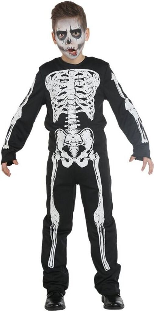 Overall Skelett Boy Halloween Kostüm, Groesse:128 Produktbild 1