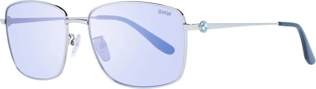 Lunettes de soleil BMW pour Homme Style Aviateur en Métal Argent