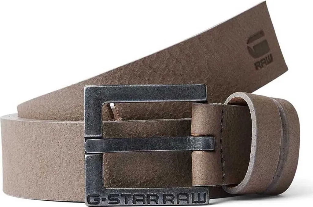 Ceinture G-Star New Duko Marron 90 cm en Cuir Véritable pour Homme