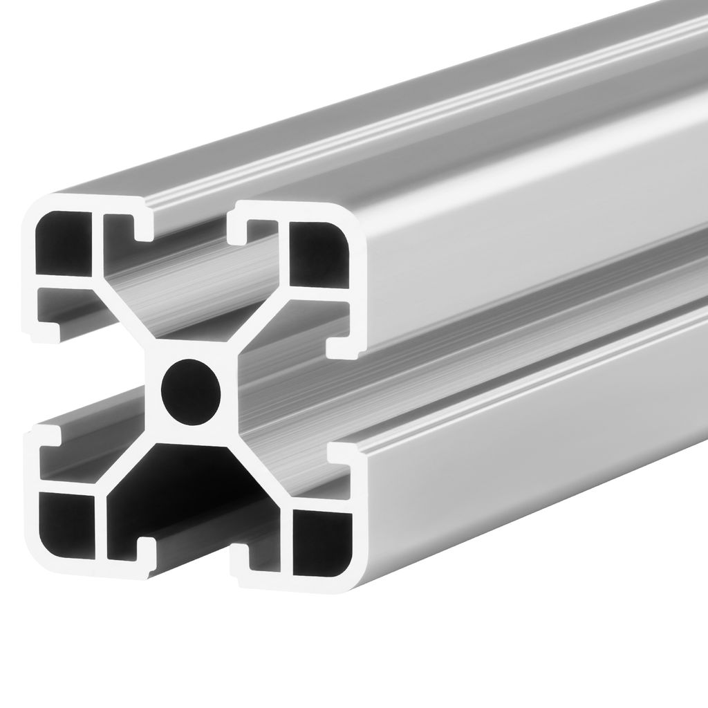 Konstruktionsprofil 40x40mm im Zuschnitt, Nut 8, Typ-I, 1-2 Meter, Systemprofil, Montageprofil, Vierkantprofil, Alu Profil (1, SILBER ELOXIERT, 40 ...