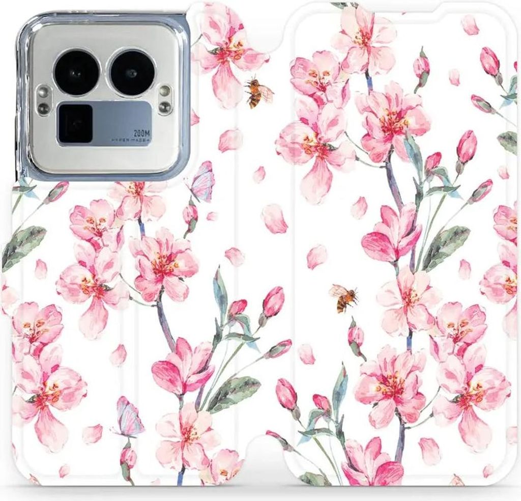 Handyhülle mit klappe für Realme GT 8 Pro, Mobiwear Book, Rosa Frühling