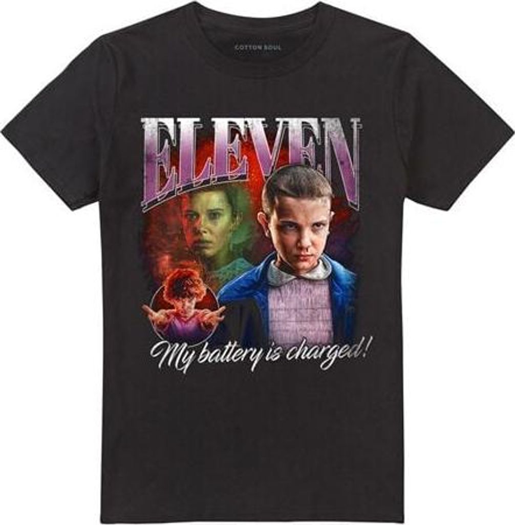 Stranger Things T-Shirt Herren Season 5 - Eleven Homage schwarz M