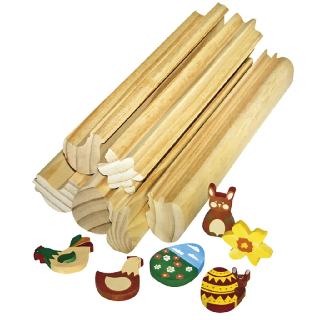 Bois Profilé Pâques : Solution Créative pour une Déco Unique - 6 Barres