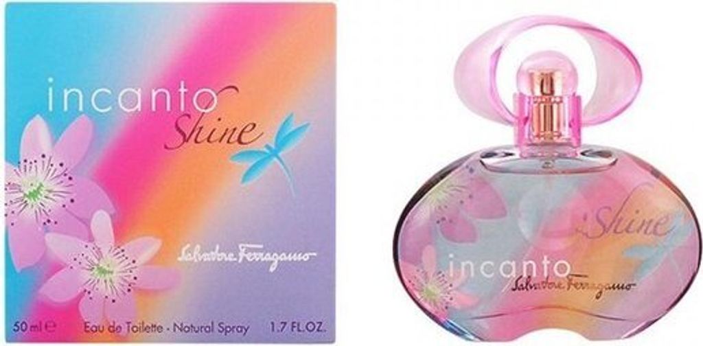 A product shot of a perfume bottle and its packaging.