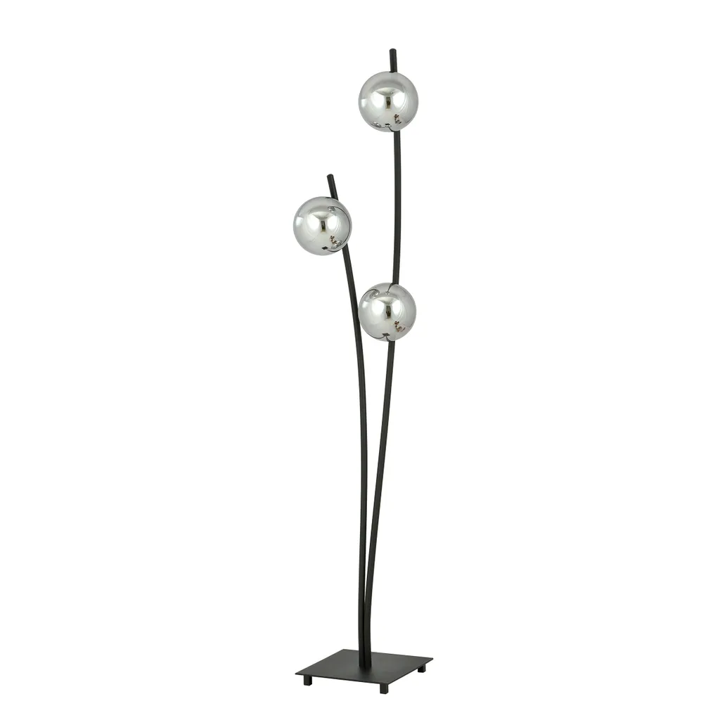 Lampadaire trépied noir et graphite style industriel chic Hunter