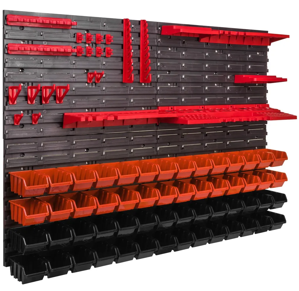 Panneau à outils en plastique modulable 115 cm, fixation murale facile - 2