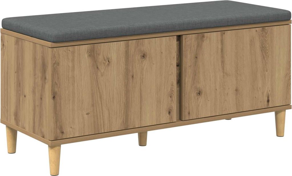 vidaXL Lavica do predsiene s vankúšmi s úložným priestorom Obrázok produktu 