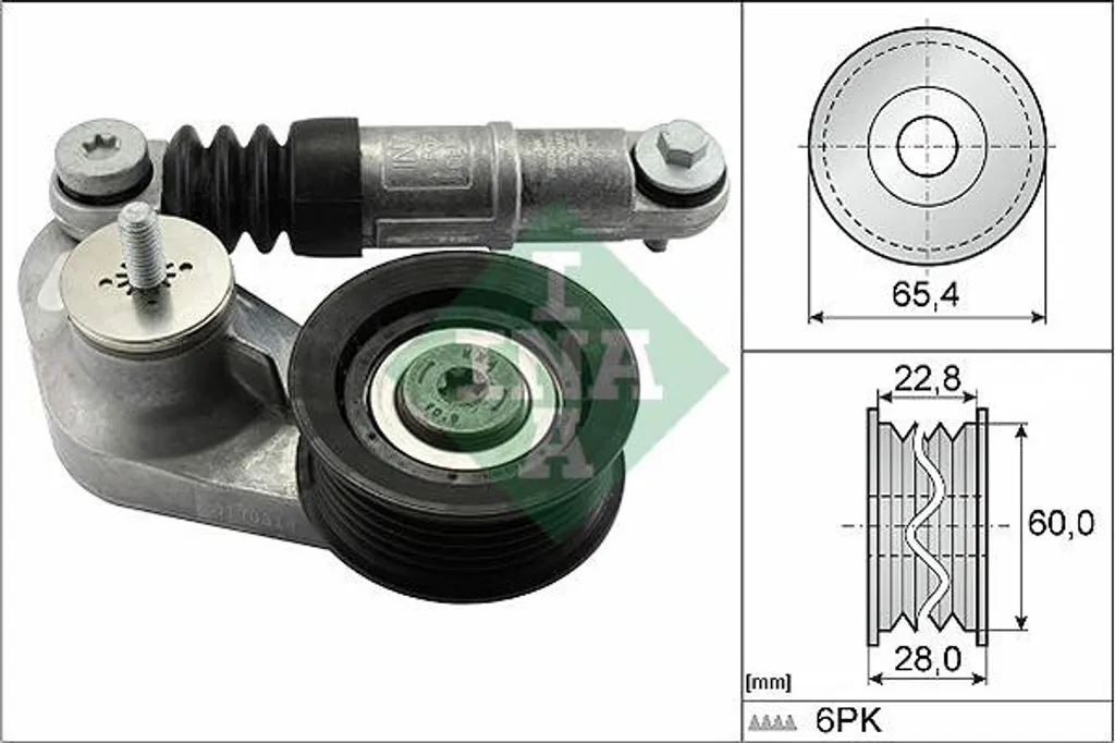 Tendeur INA 534059510 robuste pour courroie crantée Land Rover OE BJ326A228CA