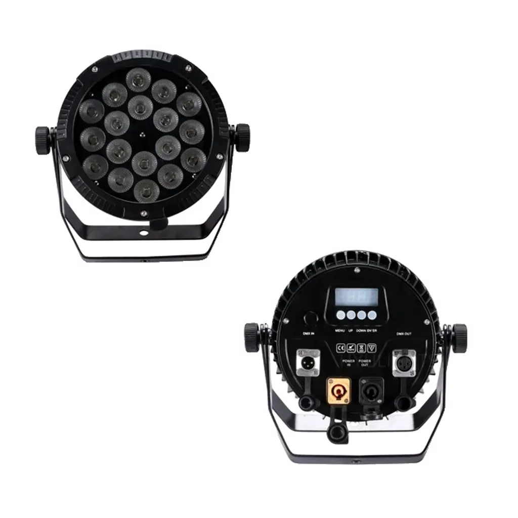 Projecteur Extérieur 18x18W LED Par RGBWA+UV 6in1 IP65 Contrôle DMX
