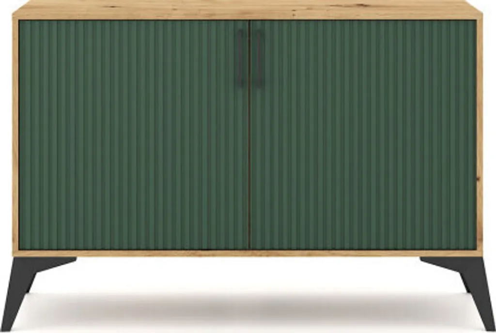 Commode buffet LUGO chêne vert avec rangements - Meuble de salon chic - 3