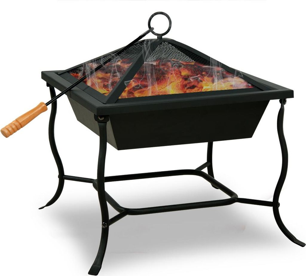 GARDEBRUK® Brasero Extérieur carré 45x45 cm en acier pour Image du produit 