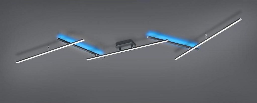 Trio ARVIN Deckenleuchte incl. 1x SMD LED, 22W · 1x 2600lm, 2700 - 6500K incl. 1x SMD LED, 8W · 1x 0lm, schwarz matt (628410532)