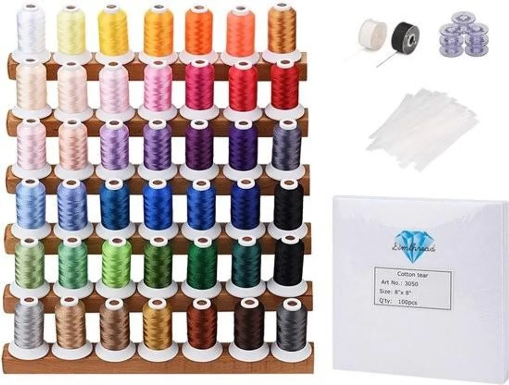 Finissez vos broderies sans plis avec ce pack de fil et non-tissé machine