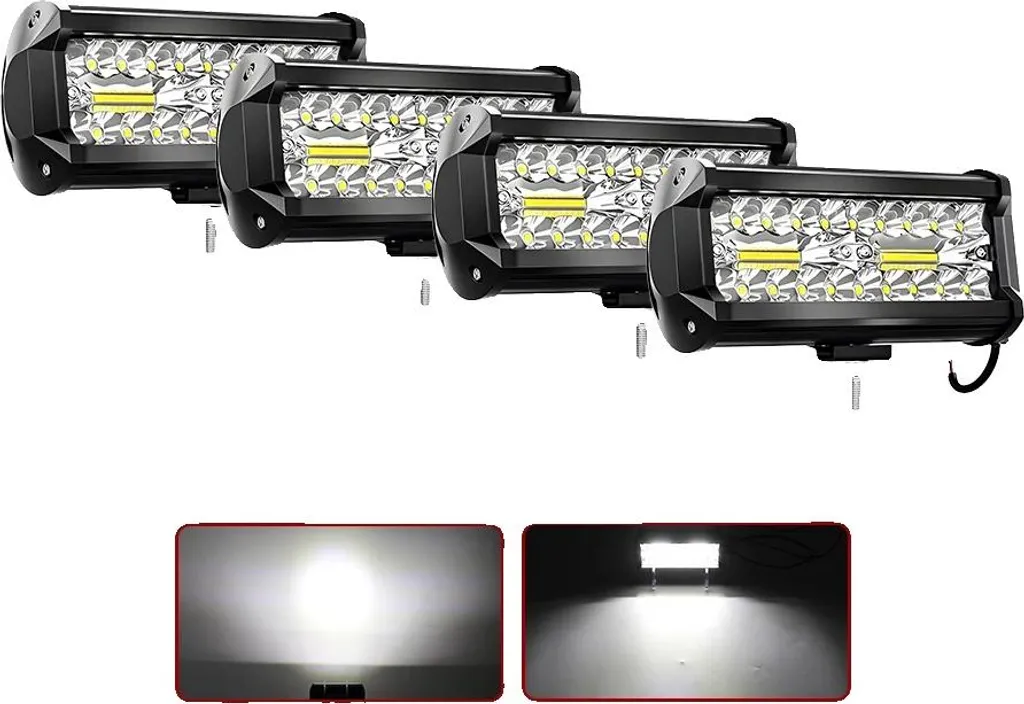 Lampe de travail LED haute luminosité 4pcs 7pouces avec design étanche IP67