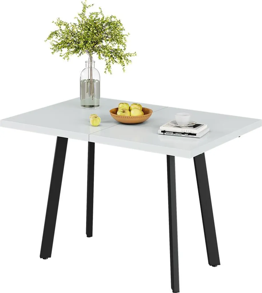 Grande table à manger extensible Vicco Tisko design bicolore 160 cm - 5