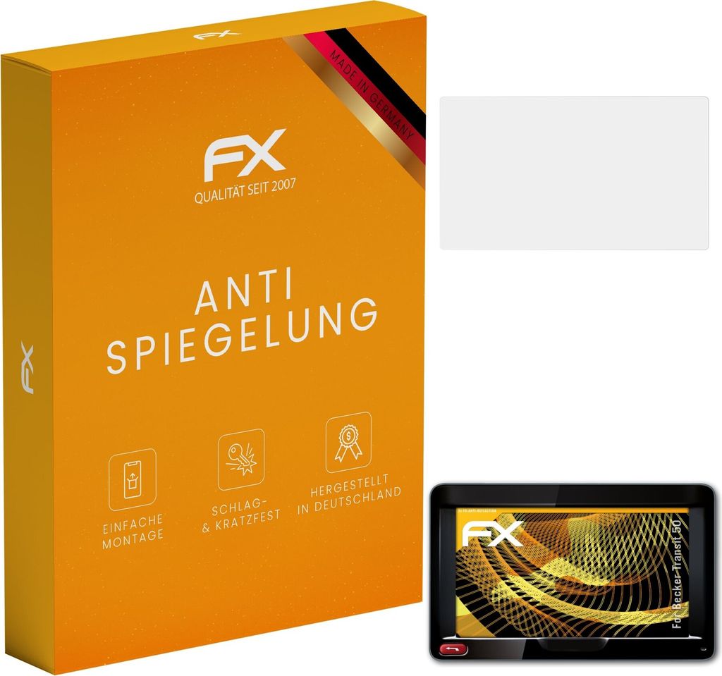 atFoliX FX-Antireflex 3x Schutzfolie kompatibel mit Becker Transit 50 Displayfolie