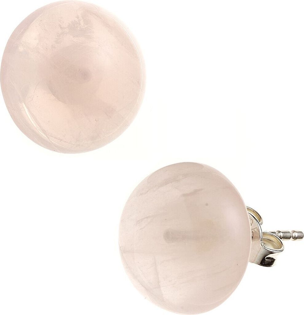 12mm Ohrstecker Ohrringe 925 Silber Rosenquarz rose rund Produktbild 