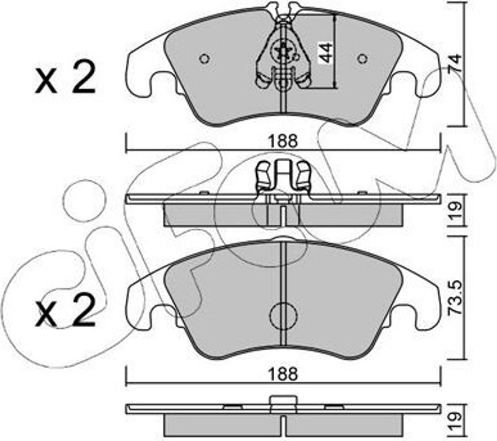 CIFAM Bremsbeläge Satz Vorne Bremsklötze für AUDI A4 Avant (8K5, B8) 822-775-0