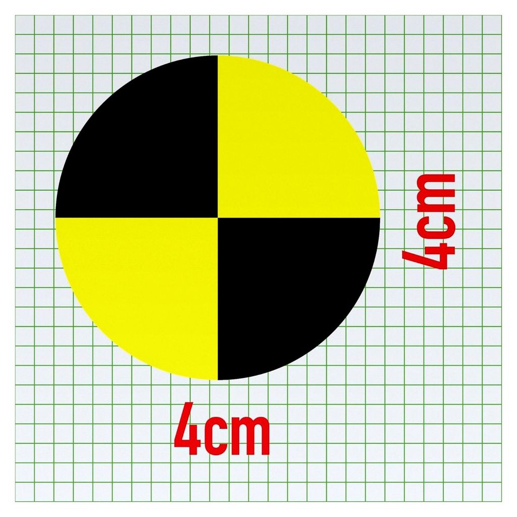Aufkleber 4cm Fadenkreuz Markierung Symbol Hinweis Crashtest Dummy Auto Motorrad (5)
