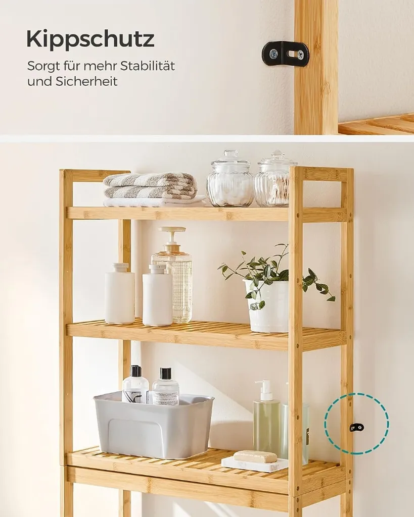 Rangement de salle de bains modulable en bois pour cosmétiques - 4