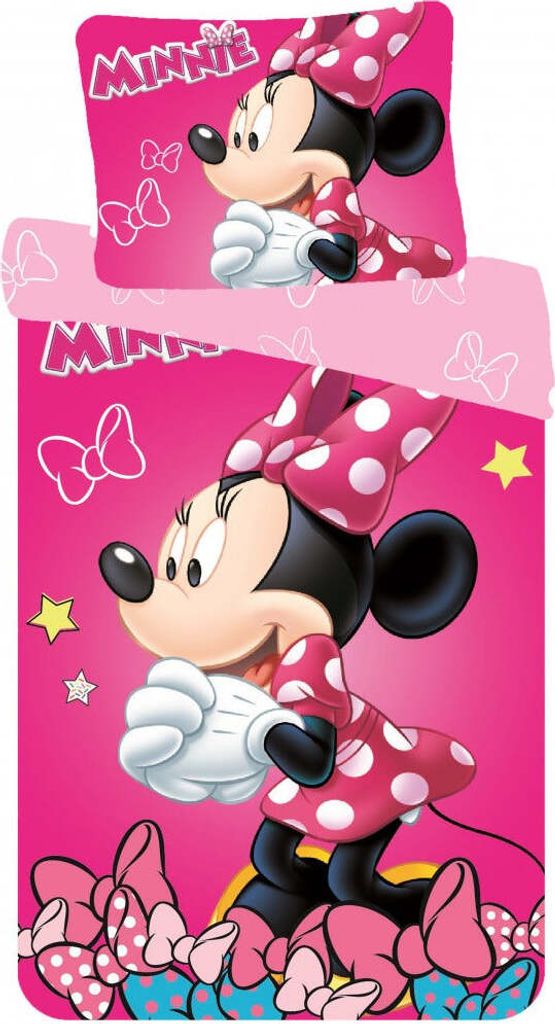 Beidseitig bedruckte Bettwäsche Disney rosa 140 x 200 cm – Produktbild 