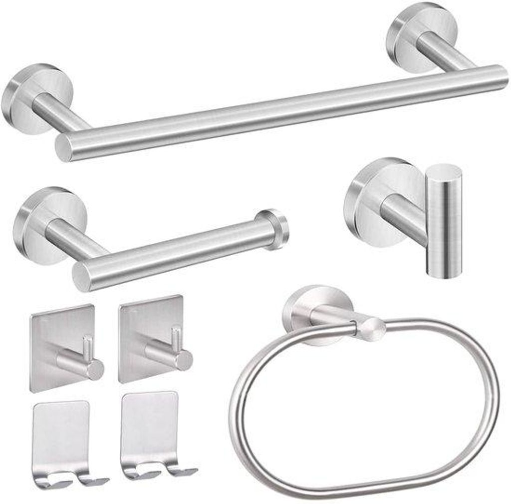 Badkameraccessoireset aus Edelstahl - Silber