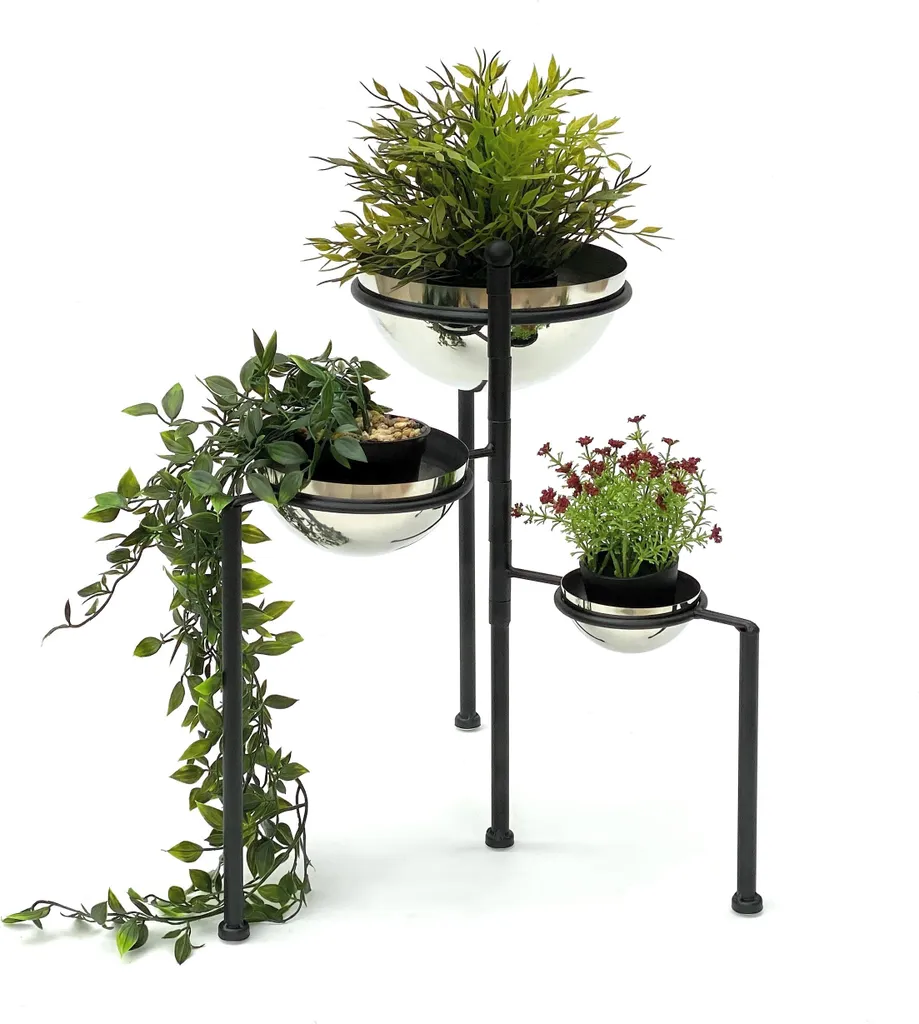 Escalier pour fleurs compact 46 cm en métal pour gagner de l'espace