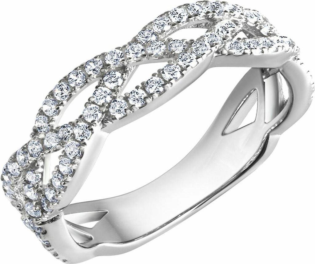 Zeeme Silber Ring 925/- Sterling Silber weiß 068 (21,7) Zirkonia weiß 360276068