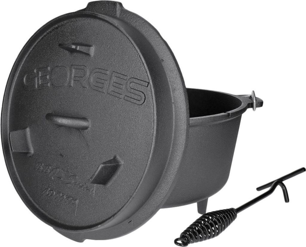 Dutch Oven Gusseisen Set 9,3 l – 3‐beiniger Produktbild 