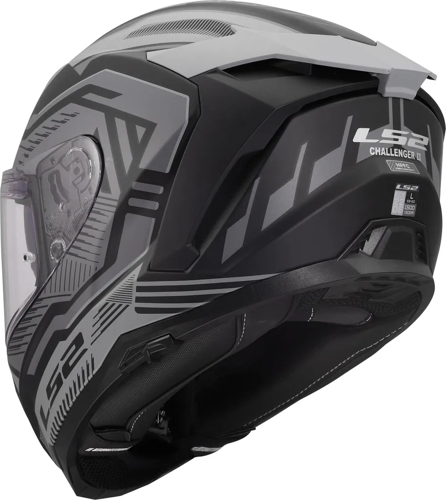 Casque intégral touring LS2 FF817 Challenger II Dravix Gris de taille L