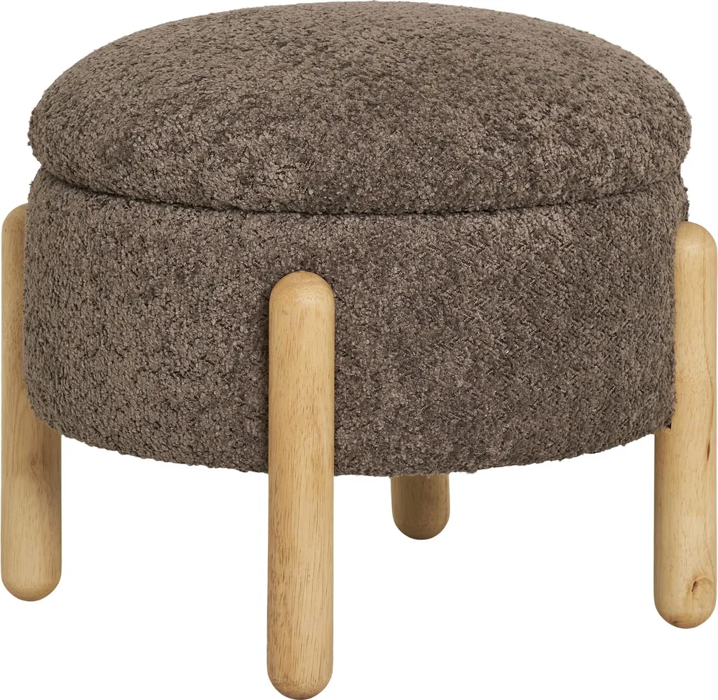 Pouf avec Rangement Medas Brun - Cachez le Désordre avec ce Siège Chic