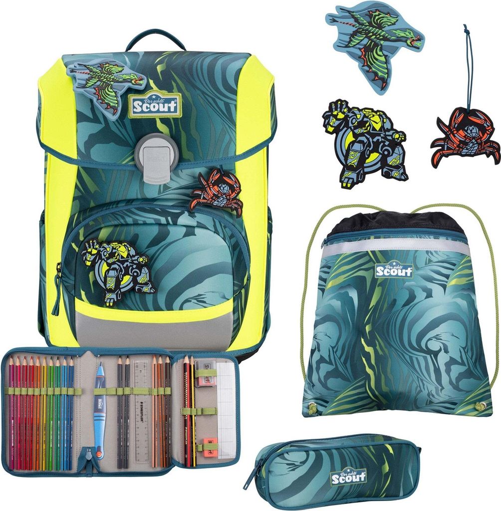 Scout sac d'école Basic Neo Set 4 pièces Action bleu gris Image du produit 