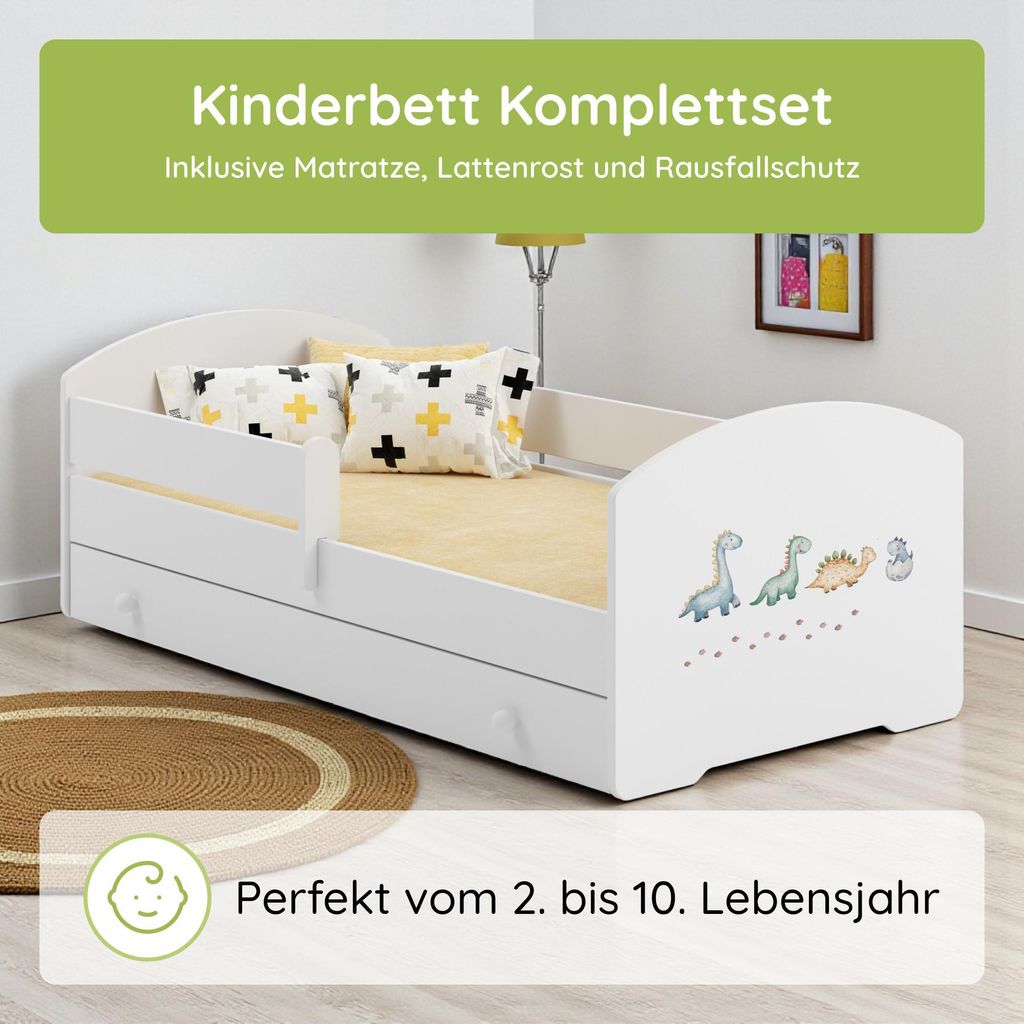 Kids Collective Kinderbett 70x140 / 80x160 Komplett Set Produktbild 
