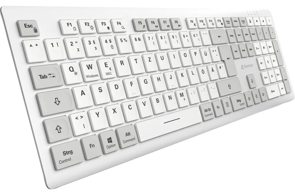 Clavier sans fil Sharkoon OfficePal K30W Blanc : fini les câbles gênants